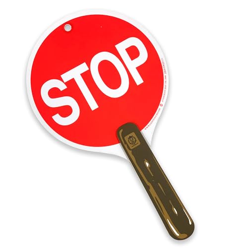 Liontouch - Stop & Go-Schild, Rot & Grün | Ab 3 Jahren - 30 x 17 cm | Robustes, beidseitiges Schaumstoff-Schild in Lollipop-Form | Perfekt für Schulweghelfer & zum Lernen von Verkehrsregeln von Liontouch