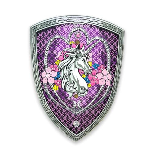 Liontouch - Einhorn Prinzessinnen-Schild für Mädchen - 3-6 Jahre | Mittelalterliches Spielzeug-Schild für Rollenspiele mit Blumen | Sicheres & langlebiges Zubehör für königliche Kostüme & Cosplay von Liontouch