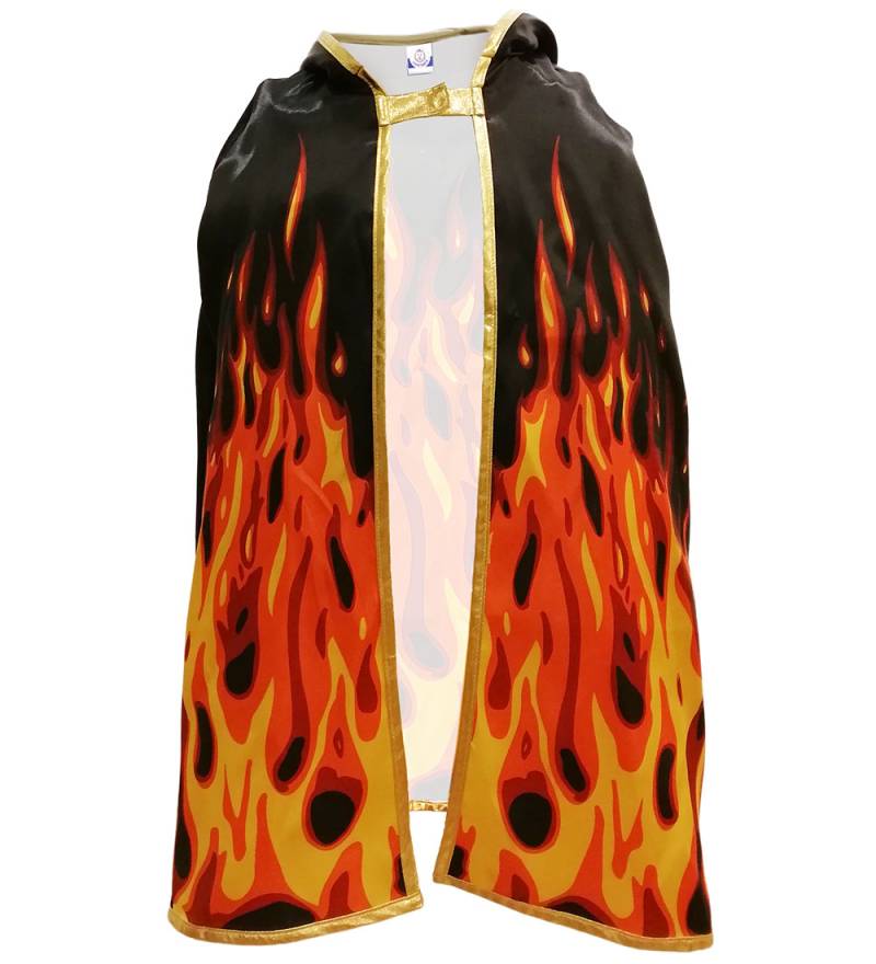 Liontouch Kostüm - Flammenumhang - Schwarz/Orange/Gelb - Liontouch - One Size - Kostüme von Liontouch
