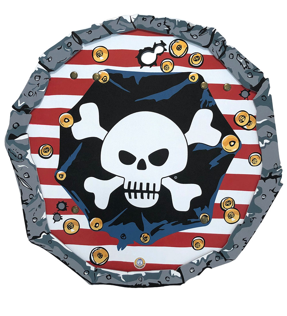 Liontouch Kostüm - Piratenschild - Rot/Weiß - Liontouch - One Size - Kostüme von Liontouch
