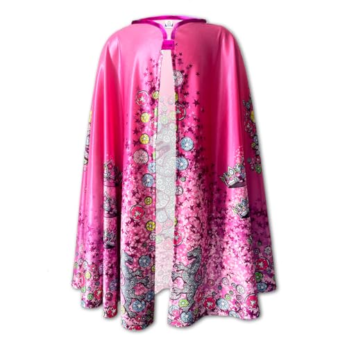 Liontouch - Kristallprinzessin Umhang für Mädchen | Für Kinder von 3-8 Jahren – Einheitsgröße | Königlicher Umhang in Pink & Silber | Perfektes Accessoire für Verkleidung, Kostüme & Festliche Kleider von Liontouch