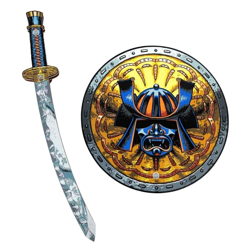 Liontouch Samurai-Set - Schwert & Schild | Historisch inspiriertes Japanisches Design für Kinderrollenspiele | Sichere Spielzeugwaffen und -Schild für Kleinkinder zum Verkleiden & Ninja-Kostümen von Liontouch