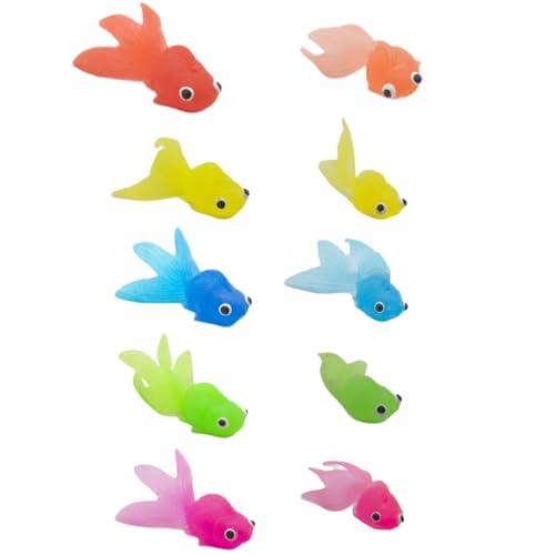 Pack of 10 Artificial Goldfish Realistic Plastic Floating Tropical Fish Floating Goldfish Simulation Stretchy Neon Fish Pack of 10 Artificial Goldfish Realistic Plastic Floating Tropical Fish Floating Goldfish Simulation Stretchy Neon Fish von Liooce