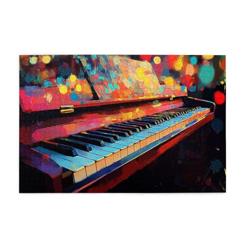 Liorosa Bemaltes Klavierpuzzle, 1000 Teile, Holzpuzzle für Erwachsene, leuchtende Farben, jedes Stück ist einzigartig, Herausforderung für Sie selbst, praktische Montage Ihrer Heimdekoration Liorosa Bemaltes Klavierpuzzle, 1000 Teile, Holzpuzzle für Erwachsene, leuchtende Farben, jedes Stück ist einzigartig, Herausforderung für Sie selbst, praktische Montage Ihrer Heimdekoration von Liorosa