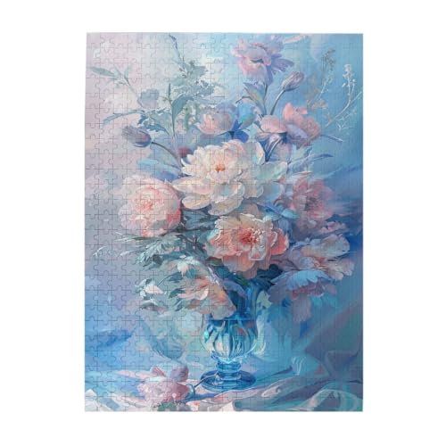 Liorosa Holzpuzzle für Erwachsene, elegante, ruhige Blume, moderne klassische Ästhetik, ideal für Party-Spielabende, praktische Montage Ihrer Heimdekoration, für Blumenliebhaber, 500 Stück von Liorosa