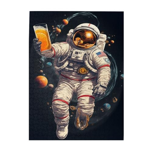 Liorosa Lustiges Happy Hour Puzzle für Erwachsene, 500 Teile, Astronauten trinken Orangengetränke, anspruchsvolle Gehirnübung, lindern Stress und genießen Sie den Spaß am Lösen von Rätseln, für Liorosa Lustiges Happy Hour Puzzle für Erwachsene, 500 Teile, Astronauten trinken Orangengetränke, anspruchsvolle Gehirnübung, lindern Stress und genießen Sie den Spaß am Lösen von Rätseln, für von Liorosa