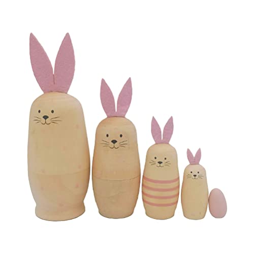 Russische Matroschka Puppen, Matroschka Hase, Nistspielzeuge Hase Puppe, Niedlichen Kaninchen Tier Stapelspielzeug Ostergeschenke Kinder Kinder von Lipeed
