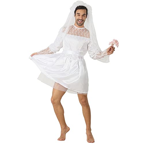 Herren Braut Kostüm Lustige Junggeselle Hochzeitskleid Halloween Kostüme Für Männer Halloween Carnival Anzug String Ladies Festival Party Männer Hochzeitskleid Outfits Herren Braut Kostüm Lustige Junggeselle Hochzeitskleid Halloween Kostüme Für Männer Halloween Carnival Anzug String Ladies Festival Party Männer Hochzeitskleid Outfits von Lipfer