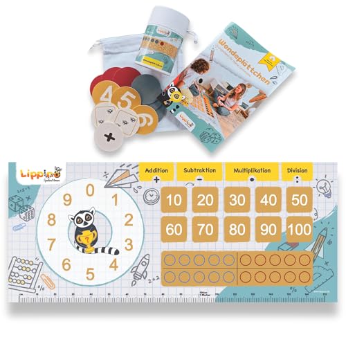 Lippino Bundle | Mathematik-Lernmatte Manjato + Wendeplättchen | Lernspiel Mathe ab 5 Jahren | Zahlenraum bis 100, Grundrechenarten, Montessori-inspiriert | Made in Germany Lippino Bundle | Mathematik-Lernmatte Manjato + Wendeplättchen | Lernspiel Mathe ab 5 Jahren | Zahlenraum bis 100, Grundrechenarten, Montessori-inspiriert | Made in Germany von Lippino