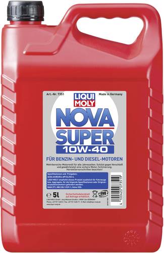 Liqui Moly Nova Super 10W-40 7351 Leichtlaufmotoröl 5l von Liqui Moly