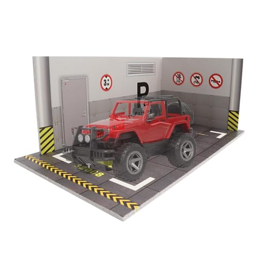 Auto Parkplatzmodell, Garagenmodell - Modell Parkplatzanzeige im Maßstab 1/24 | Garage für Modellausstellung, Parkszene, Miniaturgarage für von Liqzirtu