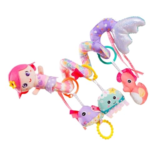 Autositzspielzeug - Baby Kinderwagen Spielzeug, Kindes Musical | Plüsch Rassel Teether Aktivität Hanging Crib Playset für frühe Bildung Entwicklung Sensorische Fähigkeiten Unterhaltung Neugeborene Kle von Liqzirtu