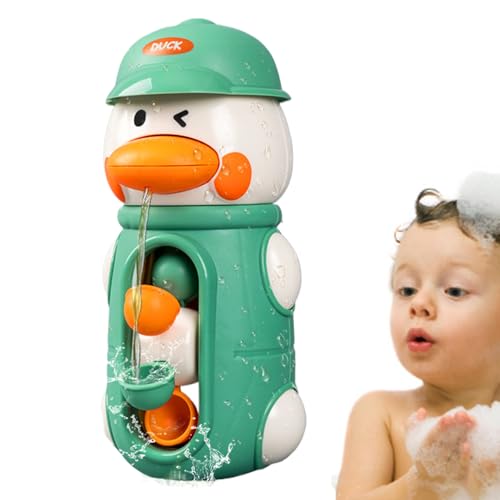 Badewannenspielzeug Für Kleinkinder | Badeente Mit Saugnapf & Drehbarem Wasserrad | Dusche Spaß Mit Drehbarem Wasserrad & Sinnesaktivitäten Als Geschenk Für Und Mädchen von Liqzirtu