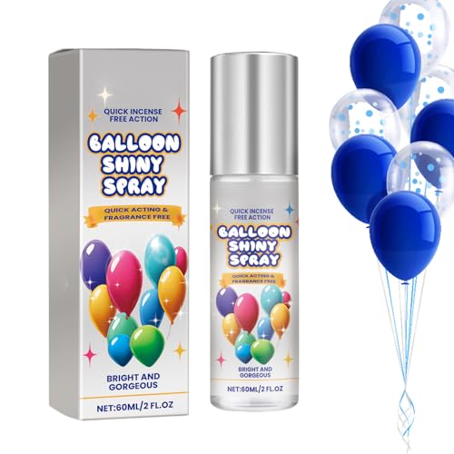 Ballonglanzspray Für Draußen | Glänzender Ballonspray 60ml,Glanznebel Deko Ballon Aufheller Für Geburtstag Zuhause Outdoor Indoor Festival Party Hochzeit von Liqzirtu