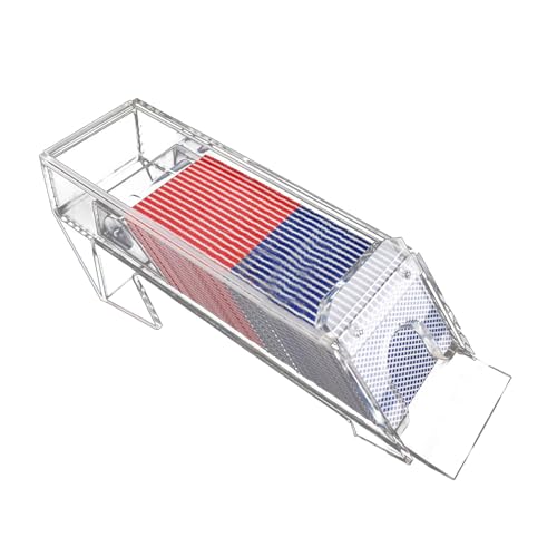 Card Dealer Shoe - Clear Blackjack Dealing Shoe, Acrylic Card Dispenser | 8 Deck Playing Cards Discard Tray, Professional Cards Dealing Dispenser for Blackjack Games Poker Accessories Card Dealer Shoe - Clear Blackjack Dealing Shoe, Acrylic Card Dispenser | 8 Deck Playing Cards Discard Tray, Professional Cards Dealing Dispenser for Blackjack Games Poker Accessories von Liqzirtu