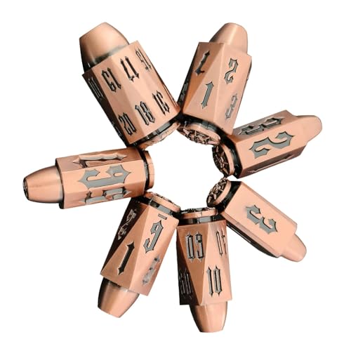 Einzigartige Würfel – 7 x polyedrische Metall-Kugelwürfel | Rollenspielwürfel, Spielzubehör, Brettspielwürfel, Coole Tischwürfel für Tischspiel-Requisiten Einzigartige Würfel – 7 x polyedrische Metall-Kugelwürfel | Rollenspielwürfel, Spielzubehör, Brettspielwürfel, Coole Tischwürfel für Tischspiel-Requisiten von Liqzirtu
