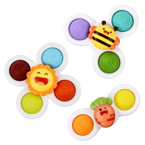 Fidget Toy - rotierendes Saugnapfspielzeug, Zappel Spinner Bath Spielzeug | 3 -teiliges Saugnapfbecher Zappel Spinner Spielzeug, Baby Fine Motor Skills Spinner, Säuglingssaugne -Tasse Zappels Fidget Toy - rotierendes Saugnapfspielzeug, Zappel Spinner Bath Spielzeug | 3 -teiliges Saugnapfbecher Zappel Spinner Spielzeug, Baby Fine Motor Skills Spinner, Säuglingssaugne -Tasse Zappels von Liqzirtu