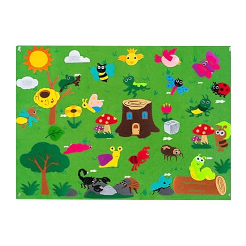 Flanell-Filztafel-Geschichtensets – Filztafel-Geschichtensets, Lernspiel für Kleinkinder | Haustier-Geschichtenerzählspiel, 3D-Filz-Tierklassifizierungs-Storyboard, Frühlerntafel für Vorschulkinder. von Liqzirtu