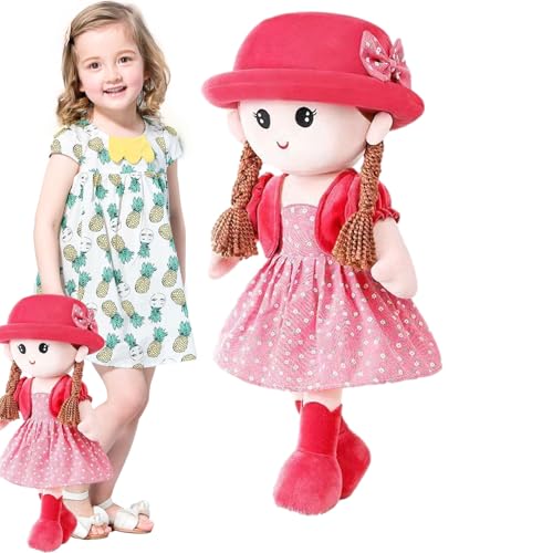 Gefüllte Plüschpuppe - Feenmädchen, Babypuppe, Prinzessin | Interaktive weiche Stofffigur mit Zubehör für Rollenspiel, abnehmbarer Kleidung, süßem Outfit, Geschenkidee für kleine Kinder, kreative von Liqzirtu