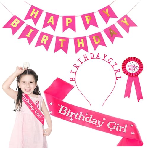 Happy Birthday Kronen Kinder Happy Birthday König Krone Birthday King Crown and Sash Set Abzeichen Festival Happy Canda Haarschmuck Deko für Kostümparty von Liqzirtu