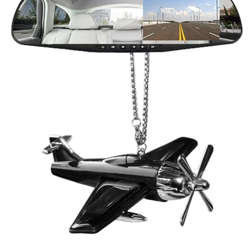 Hubschrauber-Möbel, Auto-Deko-Tags | Auto-Innendekoration mit Solarspitze | -rückpiegel Haken, Hubschrauber-Modell, drehbares Ornament, für Avv von Liqzirtu