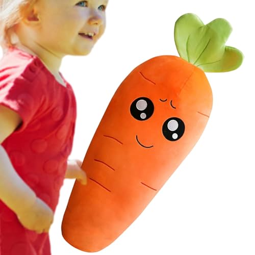 Karotte Plüsch,45 cm/17,71 Zoll Weich gefüllte Osterkarotten-Dekorationen | Dekoratives gefülltes Karottenspielzeug für Frühlings-Herbst-Osterparty-Zubehör von Liqzirtu