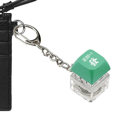 Keychain der Tastatur – beleuchtete Taste für Clicker-Spielzeug | Leuchtknopfspielzeug mit Schlüsselanhänger zum Mitnehmen für chinesische Büro-Ornamente bedeutet, reich zu werden von Liqzirtu