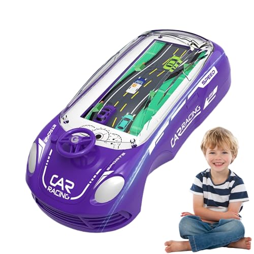 Kids Handheld Game Console, Kinder Handheld Car Games - Rennwagenspiel Hand gehalten - Simulationsabenteuer Fahren Spielzeug für Kinder Kinder Kleinkind Teenager Girl Boy Boy von Liqzirtu