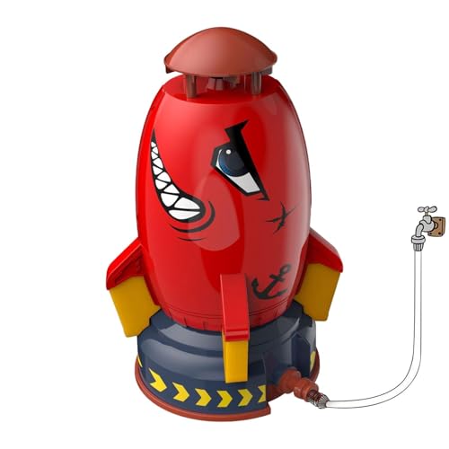 Kinder Sprinkler Outdoor Spielzeug Wasserspritzer Sommer Hinterterrasse Sprinkler Spielzeug 360 Grad Rotierende Raketen Spray Spielzeug von Liqzirtu