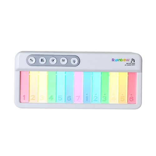 Klaviertastatur für Kleinkinder, Klavierspielzeug für – buntes Klavierspielzeug mit verstellbarem Klang | Tragbares multifunktionales Tastaturspielzeug, Lernspielzeug von Liqzirtu