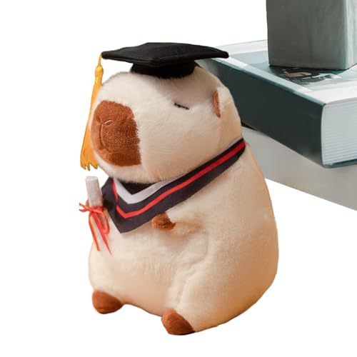 Liqzirtu Capybara-Plüschtier – 23 cm großes Capybara-Spielzeug für Absolventen | Plüsch-Capybara, Niedliche Tiere in Abschlussuniform, Abschlussmütze-, Weiches Puppenkissen Liqzirtu Capybara-Plüschtier – 23 cm großes Capybara-Spielzeug für Absolventen | Plüsch-Capybara, Niedliche Tiere in Abschlussuniform, Abschlussmütze-, Weiches Puppenkissen von Liqzirtu
