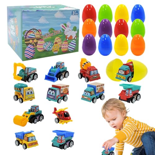 Easter Eggs Preiughed - 12 Stück Ostereierfüller mit technischem Schießfahrzeug | Vorgefüllte Osterspielzeuggeschenke für 3-8 Jahre alte für Kleinkinder Easter Eggs Preiughed - 12 Stück Ostereierfüller mit technischem Schießfahrzeug | Vorgefüllte Osterspielzeuggeschenke für 3-8 Jahre alte für Kleinkinder von Liqzirtu
