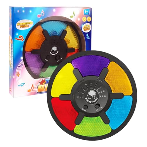 Klassische Gesellschaftsspiele zum Auswendiglernen von Farben, Memory-Spielzeug mit Geräuschen - Gehirn-Memory-Spiel Elektronisches Spiel mit Geräuschen - Interaktives Gesellschaftsspiel von Liqzirtu