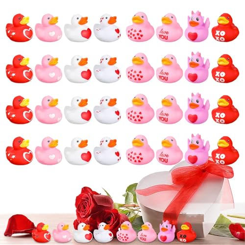 Mini-Enten zum Valentinstag, Gummienten zum Valentinstag, Ente, Party-Badespielzeug – 24 niedliche Gummienten für Valentinstag, einzigartige Dekoration Mini-Enten zum Valentinstag, Gummienten zum Valentinstag, Ente, Party-Badespielzeug – 24 niedliche Gummienten für Valentinstag, einzigartige Dekoration von Liqzirtu
