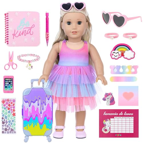 Liqzirtu Puppenzubehör für Mädchen – 45 cm Puppenkleidung, Reisegepäck – Puppenreisekoffer-Spielset | Anzieh- & Rollenspielkleidung, 17-teilig fürs Wohnzimmer Liqzirtu Puppenzubehör für Mädchen – 45 cm Puppenkleidung, Reisegepäck – Puppenreisekoffer-Spielset | Anzieh- & Rollenspielkleidung, 17-teilig fürs Wohnzimmer von Liqzirtu