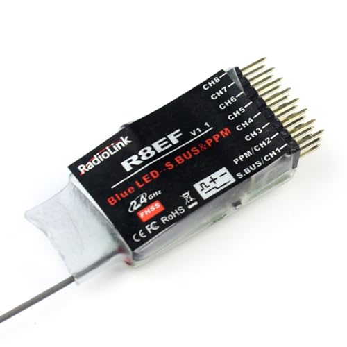 Liqzirtu R8EF-Empfänger - FHSS Support S-Bus PPM RC Mini Racing Drone, 8 Channels RC Receiver | Spektrumempfänger, Unterstützt S-Bus PPM PWM Signal Quadcopter Multicopter Flugzeug Liqzirtu R8EF-Empfänger - FHSS Support S-Bus PPM RC Mini Racing Drone, 8 Channels RC Receiver | Spektrumempfänger, Unterstützt S-Bus PPM PWM Signal Quadcopter Multicopter Flugzeug von Liqzirtu