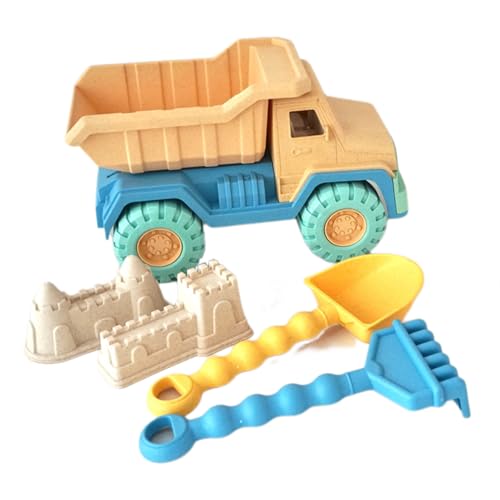 Liqzirtu Sandkastenspielzeug - Sandspielzeug für Kinder, Sand Castle Kit | Sand -Truck -Spielzeugreisespielzeug, Muldenkipper, Schaufel, Rechen, 2 Schloss Sandformen, Sandspielzeug für von Liqzirtu