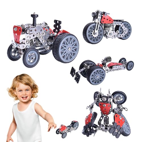Liqzirtu Set von Kinderschrauben - abnehmbares Spielzeugfahrzeug | Bauen von Spielzeug für die Montage, Fahrzeugbaukit, Bildungsspielzeug für Kinder und Kinder von Liqzirtu