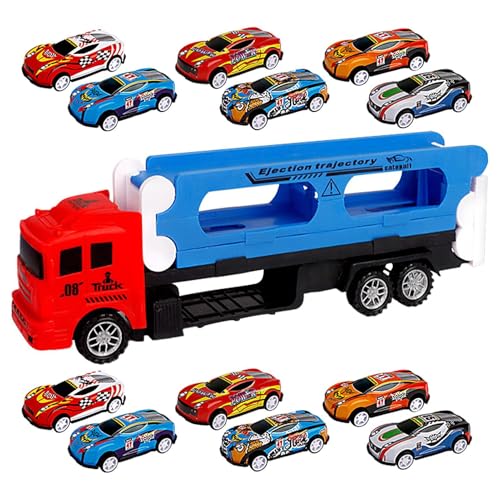 Toy Dinosaur Car – Dinosaur Car Toy Sliding Race Track, Transport Carrier mit 12 COT-Spielzeugen | Lernspielzeug für Dinosaurier-Transportwagen für 3 bis 5 Jahre von Liqzirtu