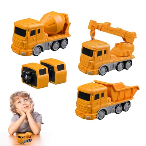 Liqzirtu Toys for Construction Vehicles – Toys for Roboter, Assembly Transformation Robot Engineering | Bau Car Toys Creative Robot des Autos der Transformation von Liqzirtu