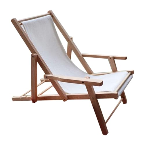 Miniatur Deko Liegestuhl - Strandstühle klappbar, Puppenklappstuhl | Spielzeug Liegestuhl Puppenhaus Möbel, 1:6 Simulation Faltbarer Holzsitzstuhl, Puppenhauszubehör für Garten, Puppe, Bar Miniatur Deko Liegestuhl - Strandstühle klappbar, Puppenklappstuhl | Spielzeug Liegestuhl Puppenhaus Möbel, 1:6 Simulation Faltbarer Holzsitzstuhl, Puppenhauszubehör für Garten, Puppe, Bar von Liqzirtu