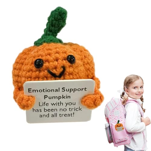 Positive Häkelnadel, gestrickt, schönes Geschenk zur Ermutigung mit Karte für Freunde, , Mädchen, Jugendliche, Zuhause, Büro, Studenten, Nachttisch, Schlafsaal von Liqzirtu