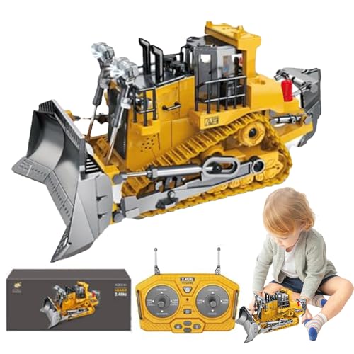 RC Dump Truck - Ferngesteuerter Bagger Legierung Fernbedienung Auto Engineering Toyes Fahrzeug | RC Konstruktionsspielzeug Fahrzeuge mit Licht für Kinder von Liqzirtu