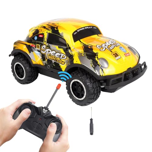 RC-Spielzeugauto – High-Speed-Geländewagen | 1:24 Geländewagen mit Lichtern, Wiederaufladbares RC-Stuntauto für Kinder, Weihnachten, 17,9 x 9,1 x 7,3 cm von Liqzirtu