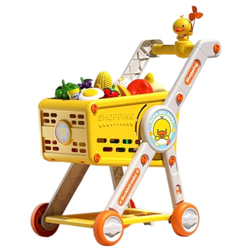Spielzeug Einkaufswagen - Kinder Einkaufswagen Rollenspiel Supermarkt Spielwagen - Lernspielzeug Kindergartenküche Für Mädchen Geburtstag Geschenk Idee von Liqzirtu