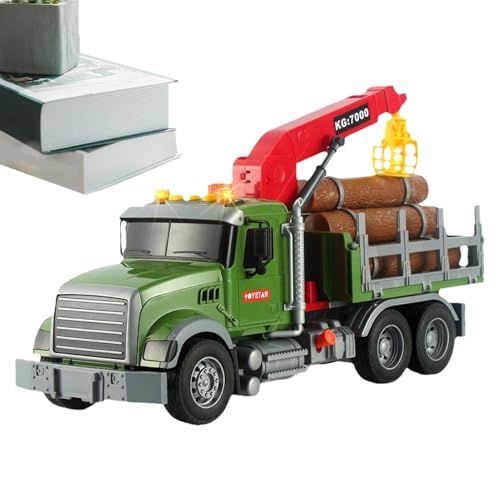Spielzeug-Holzkran mit 3 Mülltonnen – Spielzeug-LKW mit Anhänger – -Kran | -Holzkran mit Licht und Sound für Kinder Spielzeug-Holzkran mit 3 Mülltonnen – Spielzeug-LKW mit Anhänger – -Kran | -Holzkran mit Licht und Sound für Kinder von Liqzirtu