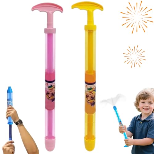 Feuerwerk Wasserpistole, 2/3/4 Stück Romantisches Auszieh Wasserpistole Feuerwerk, Pusher Type Fun Fireworks Water Jet Spray Toy, Zum Baden,Pool, Party (2 Stück-B) von Lircofi