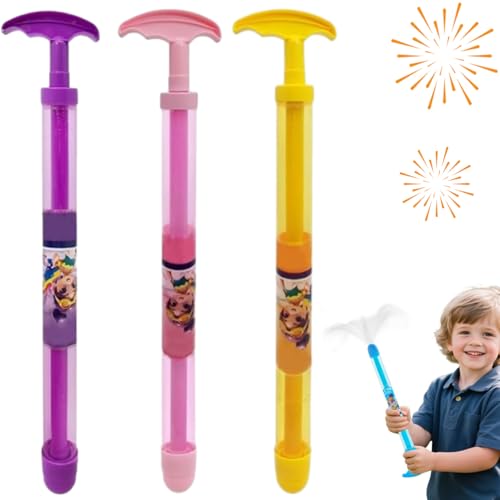 Feuerwerk Wasserpistole, 2/3/4 Stück Romantisches Auszieh Wasserpistole Feuerwerk, Pusher Type Fun Fireworks Water Jet Spray Toy, Zum Baden,Pool, Party (3 Stück) von Lircofi