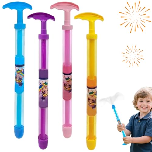 Feuerwerk Wasserpistole, 2/3/4 Stück Romantisches Auszieh Wasserpistole Feuerwerk, Pusher Type Fun Fireworks Water Jet Spray Toy, Zum Baden,Pool, Party (4 Stück) von Lircofi