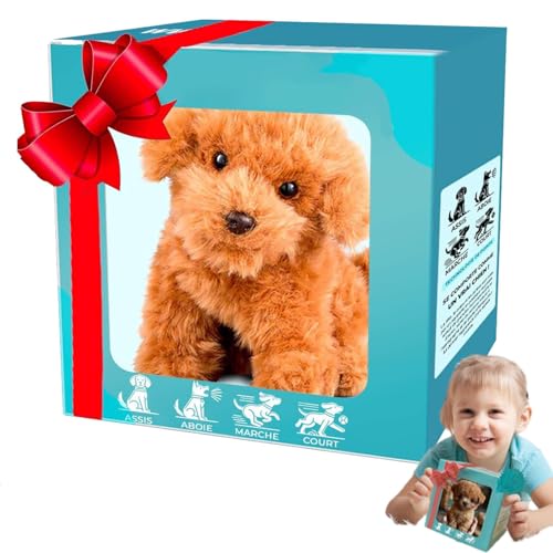Lircofi Real Puppy Lebensechter Roboter Welpe, Real Puppy Hund, Robot Puppy Dog Realistic, Walking, Barking, Tail Wagging (E) von Lircofi